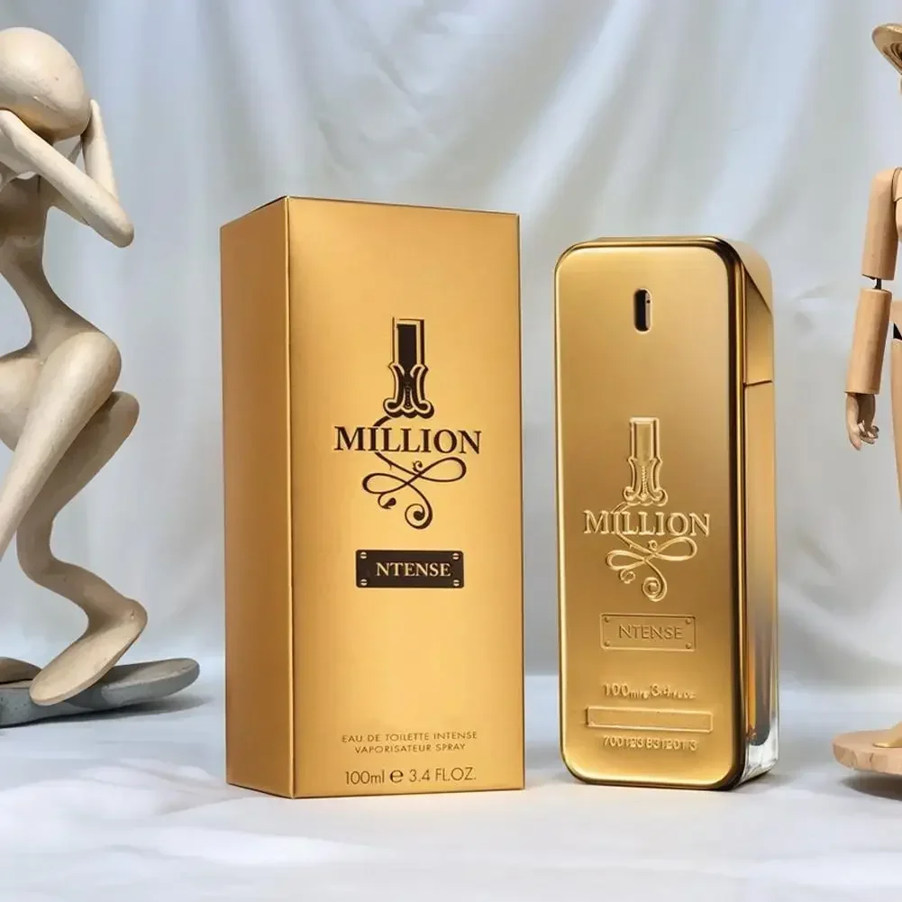 100ML Golden Million Gold Brick Men's Perfume Bottle with Fine Mist Spray and Luxury Gift Box, Long-Lasting Woody Fragrance, Masculine Eau De Parfum for Daily Wear and Special Occasions, Multiple Bottle Materials, Factory Direct Supply 5