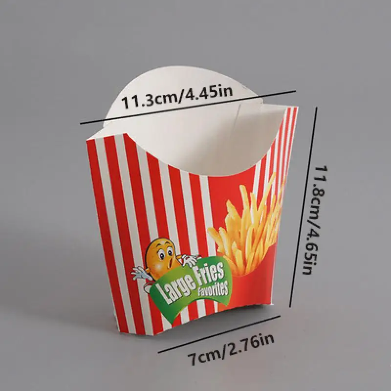 50PCS Disposable Paper French Fry Box Cups for Snacks, Charcuterie, Fruit, Salad and Fries – Eco-Friendly Takeout Packaging Containers for Food Trucks, Parties, Picnics, Catering, and DIY Snack Holders - 图片 8