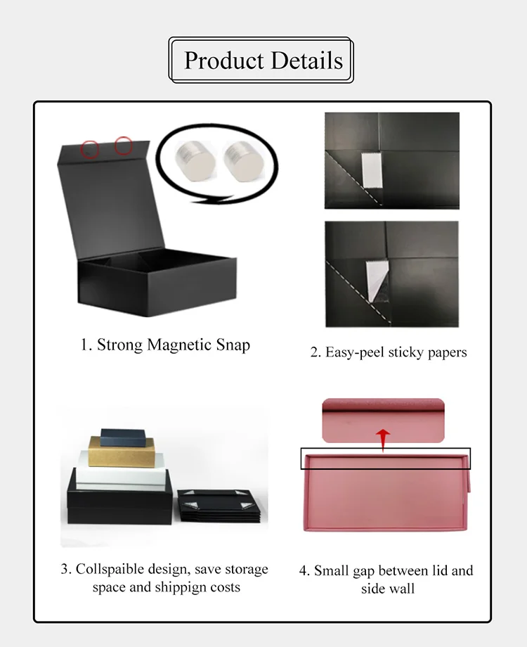 A5 Deep Magnetic Gift Box 23.5x17x10cm | Luxury Rigid Cardboard Foldable Gift Packaging with Concealed Magnets, Multiple Colors, Customizable Ribbon for Handmade Soaps, Cosmetics, Specialty Foods, Party and Corporate Gifts 2