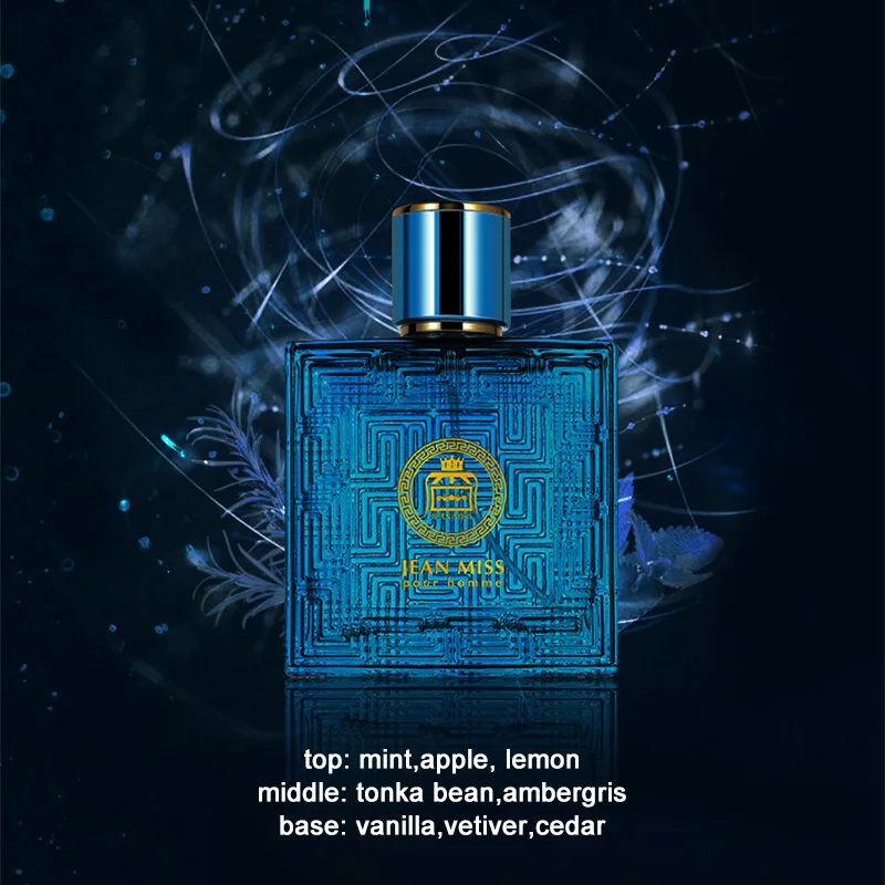 Men's Eros Perfume Bottle 100ML with Fine Mist Spray and Luxury Gift Box, Multiple Materials Including Glass, Acrylic, PET or Metal, Long-Lasting Fresh Ocean Fragrance, Attracting Women, Ideal for Dating, Factory Direct Orders 5