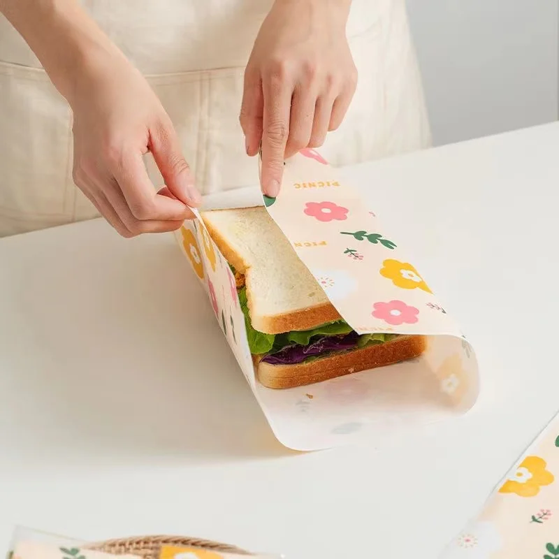 25/50/100PCS Greaseproof Deli Paper Sheets for Food Wrapping, Parchment Basket Liners for Burgers, Sandwiches, Hot Dogs, Fries, Donuts, Wraps, Snacks, Microwave Safe Wrappers for Restaurant & Parties 1