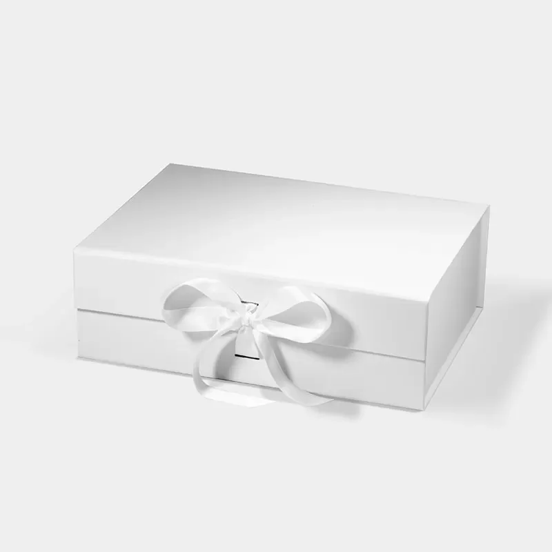 Medium Luxury Magnetic Closure Rigid Packaging Gift Box | Custom Logo Wedding Birthday Baby Gift Box | Eco-Friendly Foldable Paper Box with Half Magnetic Flap - 图片 14