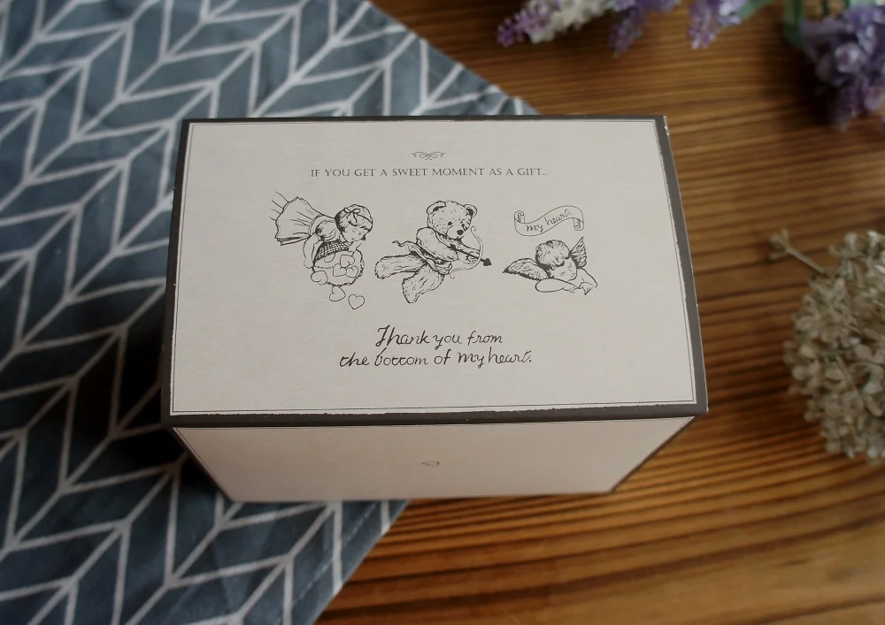 10 Pcs Blue Dog Bear Doll Paper Boxes 15.5×10×12cm for Wedding Birthday Valentine’s Day Chocolate Cookies Candy Macaron Packaging Food Safe Kraft Paper Gift Boxes 25