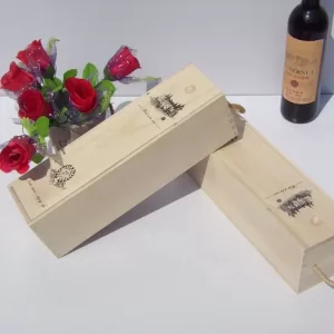 Creative Drawable Wooden Wine Box with Rope Handle, Sun-proof Red Wine Packing Box, Classic Fixed Pallet Wooden Wine Storage Case, Elegant Gift Packaging for Christmas Party Dinner Gatherings