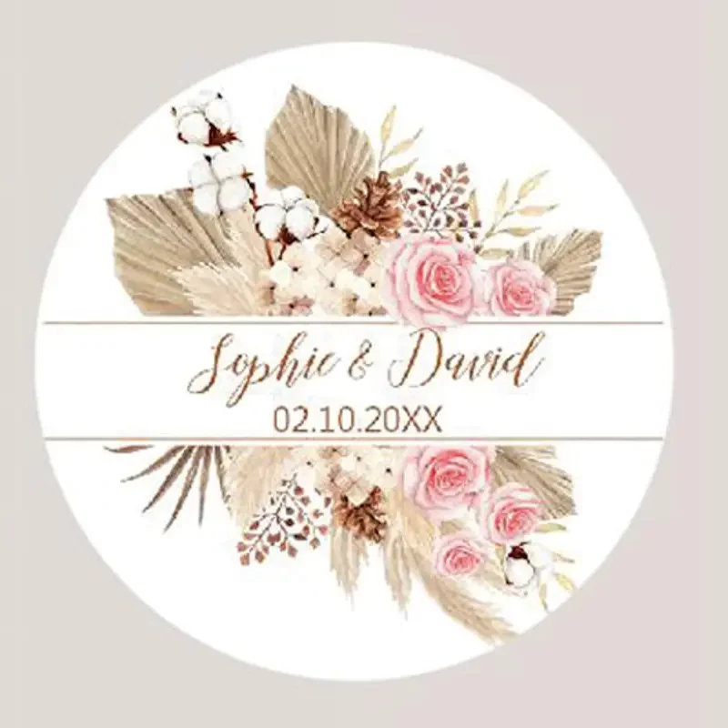 96-Pack Pampas Grass Wedding Stickers – Customizable Sealing Labels for Weddings, Baptisms, Birthdays, Party Decor, Personalized Gift Tags, Event Favors, DIY Craft Stickers for Celebrations 96-Pack Pampas Grass Wedding Stickers – Customizable Sealing Labels for Weddings, Baptisms, Birthdays, Party Decor, Personalized Gift Tags, Event Favors, DIY Craft Stickers for Celebrations - 图片 11