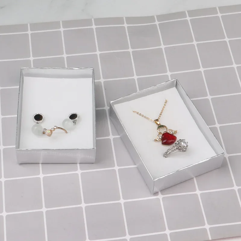 Velvet Metal Necklace Holder and Cardboard Jewelry Gift Box with Butterfly Bow – Sponge Lined Rectangle Packaging for Rings, Bracelets, Earrings and Necklaces – Elegant Jewelry Display and Storage