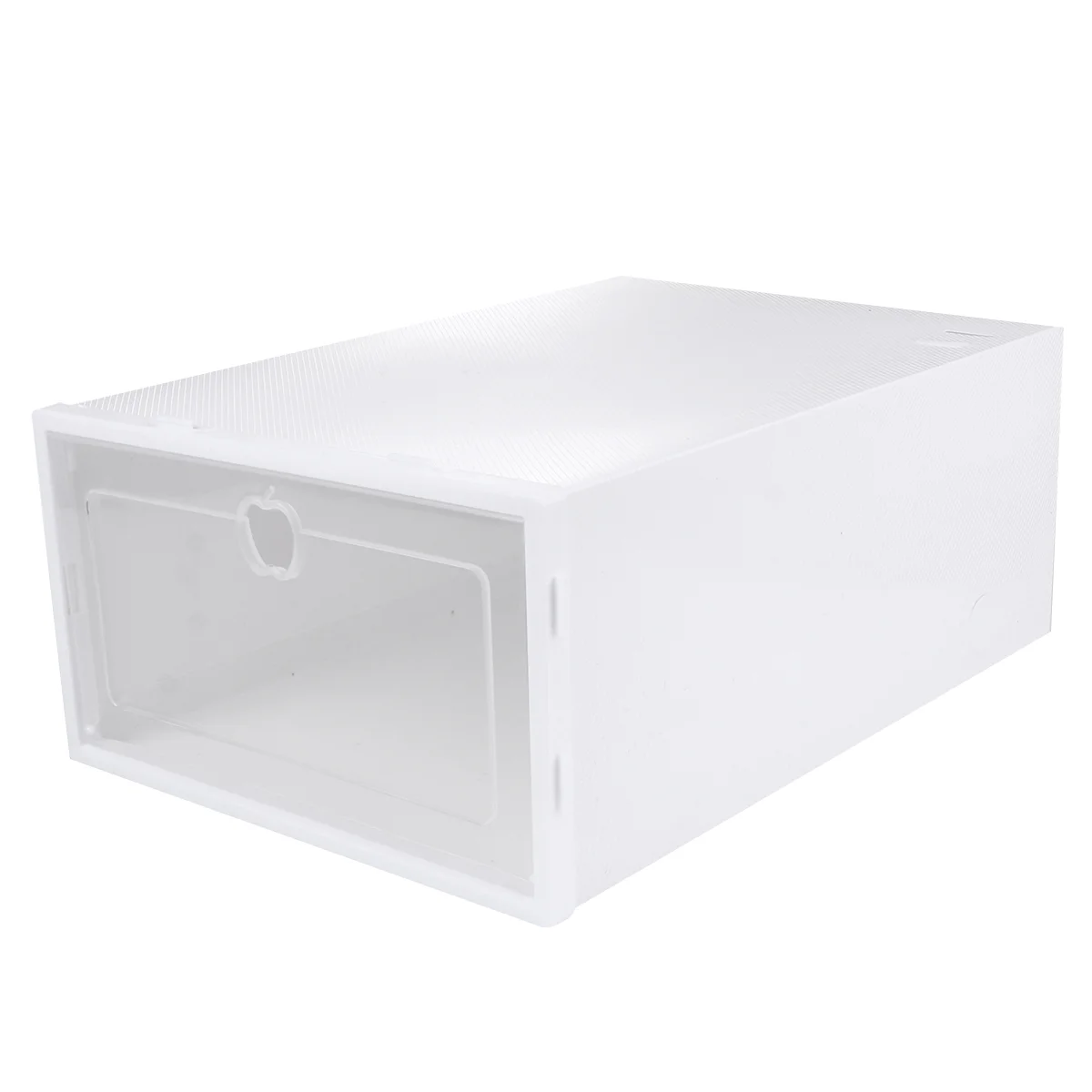 6PCS Thickened Drawer-Type Shoe Storage Boxes, Transparent Stackable Shoe Organizer for Closet Display, Dustproof & Moisture-Resistant Shoe Containers for Heels, Sneakers, Boots (White, Random Frame Color) - 图片 4