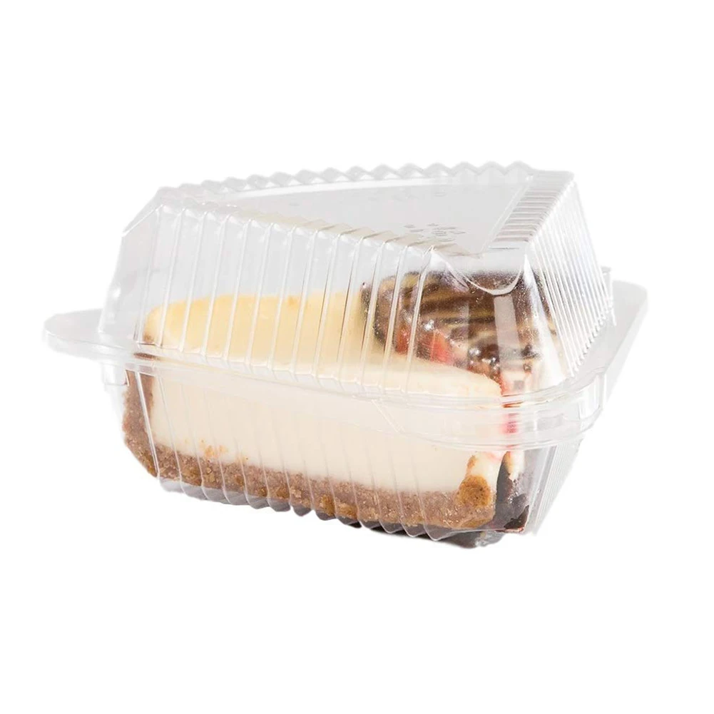 100PCS Triangle Plastic Cake Boxes for Pie, Sandwich, Pizza, Dessert Storage, Transparent Food Containers for Takeout, Parties, Bakery, Food Preservation, Disposable Eco-Friendly Packaging 2
