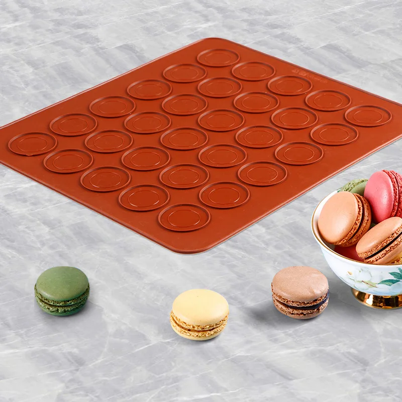30-Cavity Non-Stick Silicone Macaron Baking Mat – Reusable DIY Pastry Mold Sheet, Oven-Safe Macaroon Cake Mold, Cookie & Dessert Bakeware for Home or Professional Baking - 图片 7