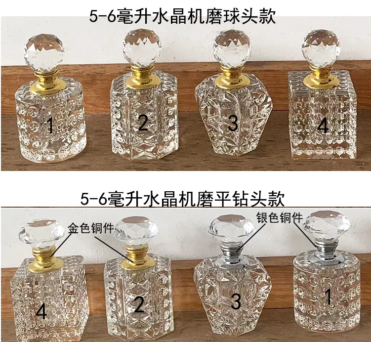 2/10pcs 3ml/5ml Refillable Clear Crystal Glass Essential Oil Bottles – Premium Attar and Perfume Containers with Precision Glass Dropper, Mini Reusable Fragrance Storage for Travel and Personal Use 9