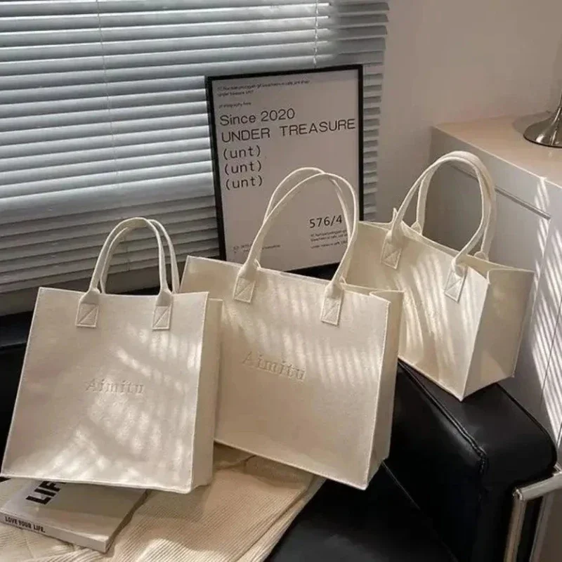 100PCS Custom Felt Gift Bags for Shopping and Packaging, Reusable Eco Felt Wrap Bags with Custom Logo Print and Multiple Sizes, Personalized High-Quality Packaging Bags for Retail and Small Business