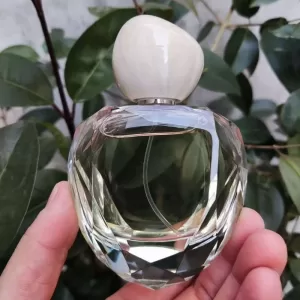 2/8PCS 65ML Refillable Perfume Atomizer Bottles, Polished Crystal Glass Heart-Shaped Design with Crimp Neck Bayonet Style, Luxury Empty Spray Containers for Fragrance, Travel, Display, Wholesale and Gifting