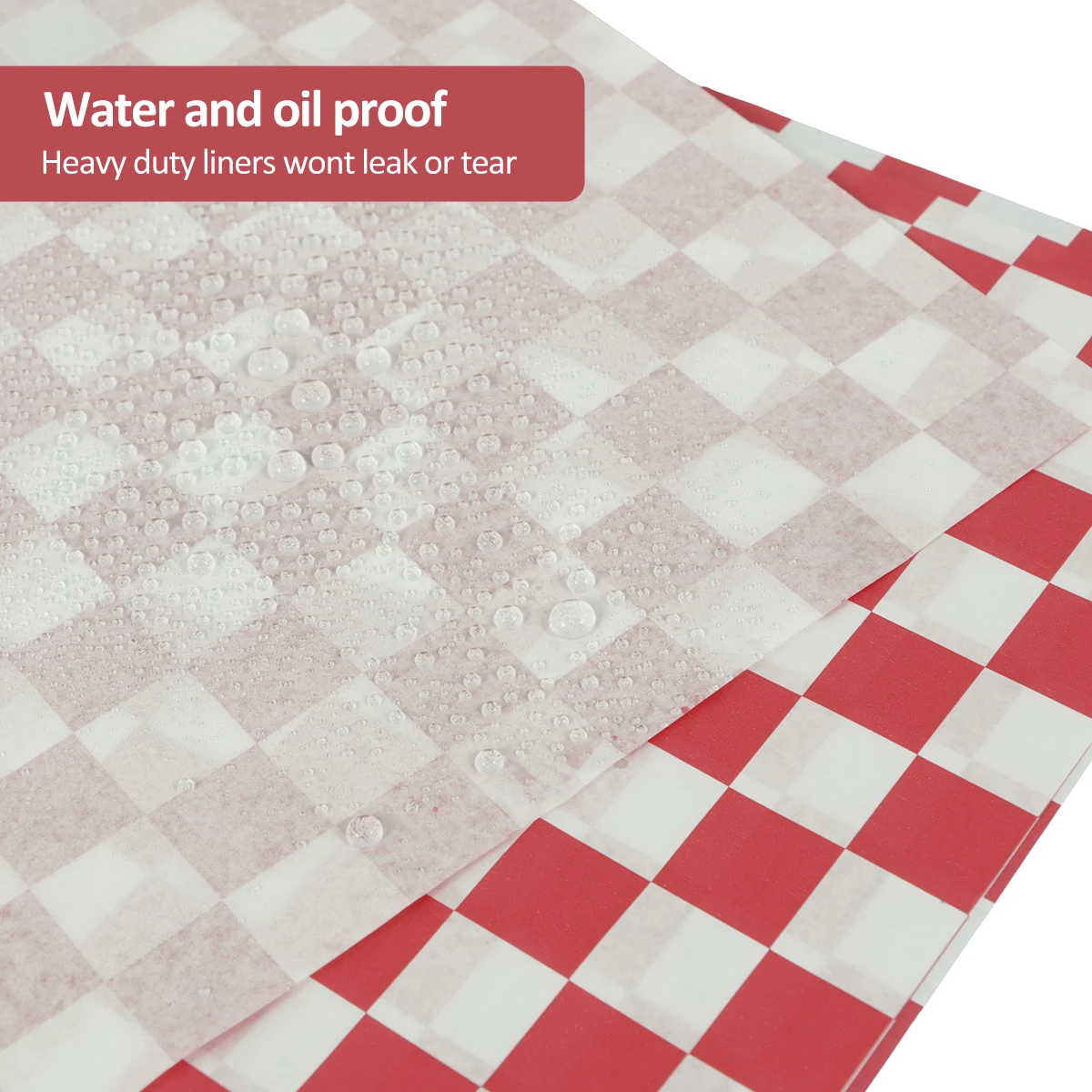 400-Pack Food-Grade Greaseproof Paper Sheets for Sandwiches, Burgers, Fries, & Snacks, Checkered Design, Microwave & Freezer Safe, Bulk Disposable Liners for Catering, Party, Restaurant Use 5