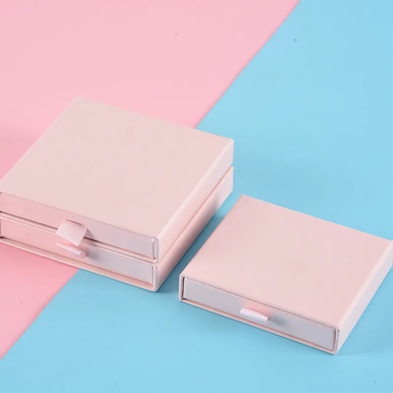 Custom Kraft Paper Drawer Jewelry Boxes with Logo – Small Business Necklace Ring Earring Packaging Gift Boxes | 1000g Paper + Black Sponge Insert | Plain or Personalized Jewelry Box Bulk Wholesale