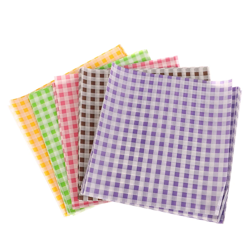 50 Sheets Greaseproof Wax Paper – Multi-Color Oil-Proof Food Wrapping Sheets for Sandwich, Burger, Fries, Bread, Macarons, Pizza, Desserts – Baking & Kitchen Packaging Supplies 50pcs 13