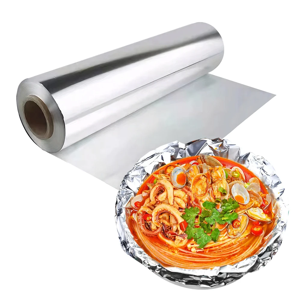 Heavy Duty Disposable Aluminum Foil Roll – Food Grade Tin Foil Wrap 12.2 x 1.65 in for Cooking, Baking, BBQ, Grilling, Sandwich, Hot Dog, Burrito and Kitchen Storage Use - 图片 6