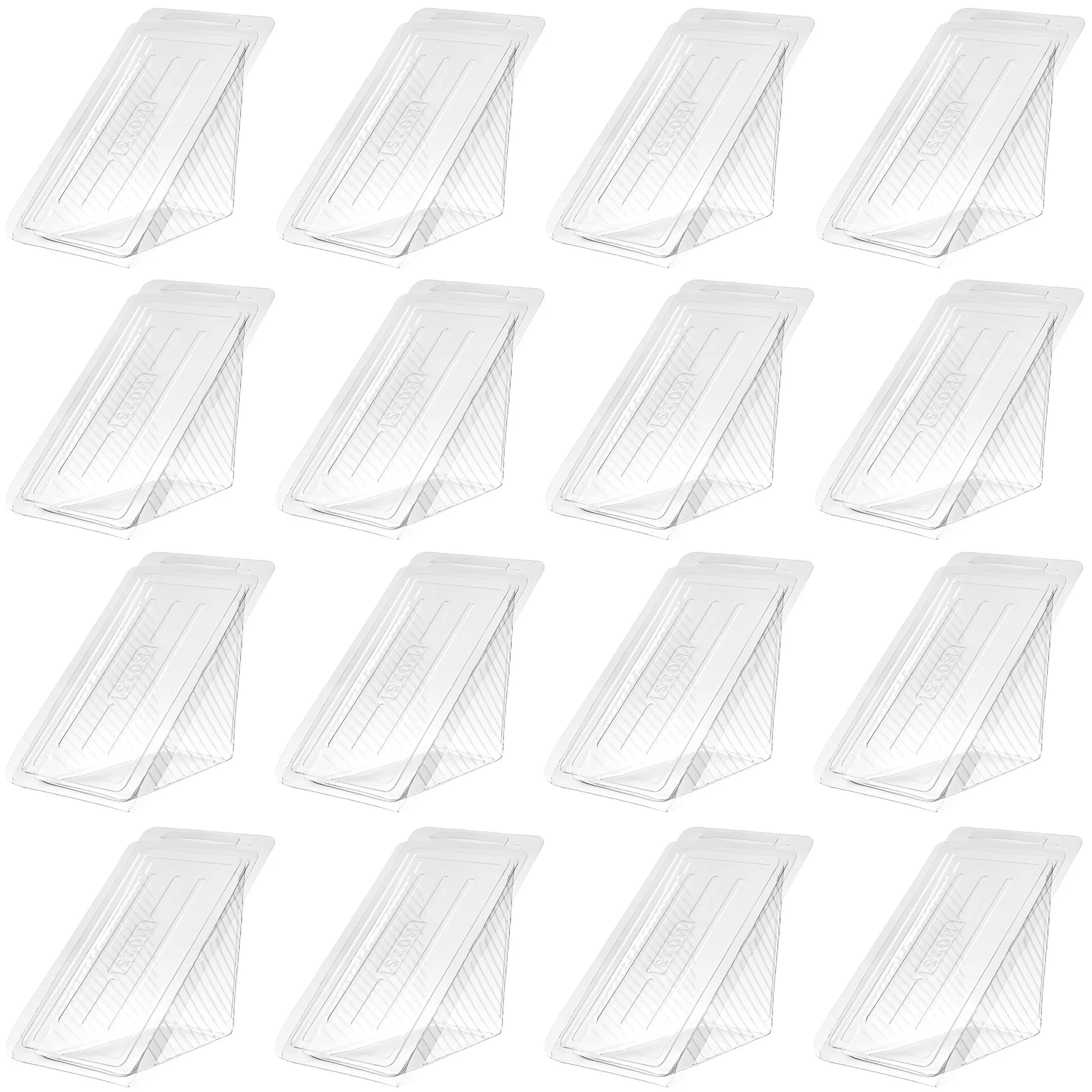 50-Pack Clear Plastic Sandwich Boxes with Lids – Disposable Mini Food Containers for Triangle Cakes, Burgers, Cupcakes, and Sandwiches – Ideal for Weddings, Birthdays, Baby Showers, and Party Catering