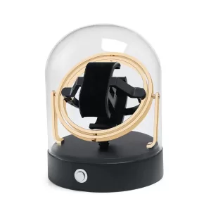 Luxury Automatic Watch Winder Box for Mechanical Watches, Metal Case Storage Display Organizer with Silent Motor, Adjustable Rotation Modes, LED Illumination, Secure & Elegant Watch Display for Home or Office