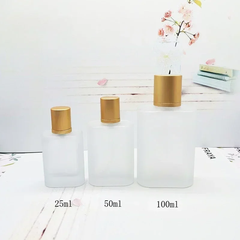 25ml 50ml 100ml Sandblasted Glass Perfume Bottles, Refillable Frosted Empty Spray Bottles with Screw Cap, Durable Fine Mist Dispenser for Fragrance, Makeup or Travel, Thick Reusable Container - 图片 4