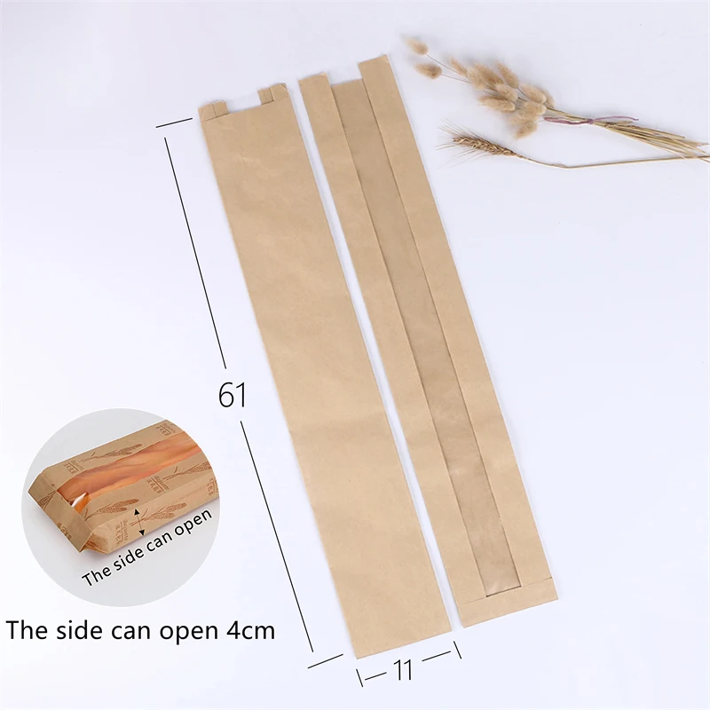 Oil Resistant Kraft Paper Bread Bags 🥖 – 50Pcs with Transparent Window for Baguette Baking, Pastries, Party Favors & Bakery Packaging, Multiple Sizes Available, Food Safe & Eco-Friendly - 图片 19