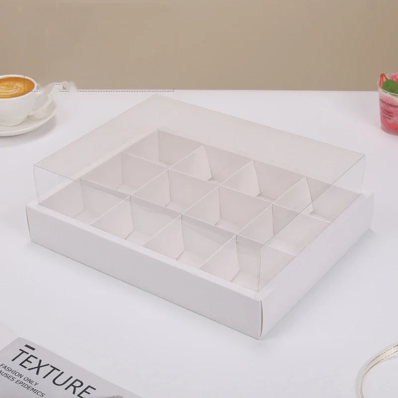 6/9/12 Grid Kraft Paper Cupcake Boxes with Clear Window, Muffin and Pastry Packaging Cartons for Chocolate Cookies Snacks, Party Birthday Wedding Gift Presentation Carrier - 图片 7