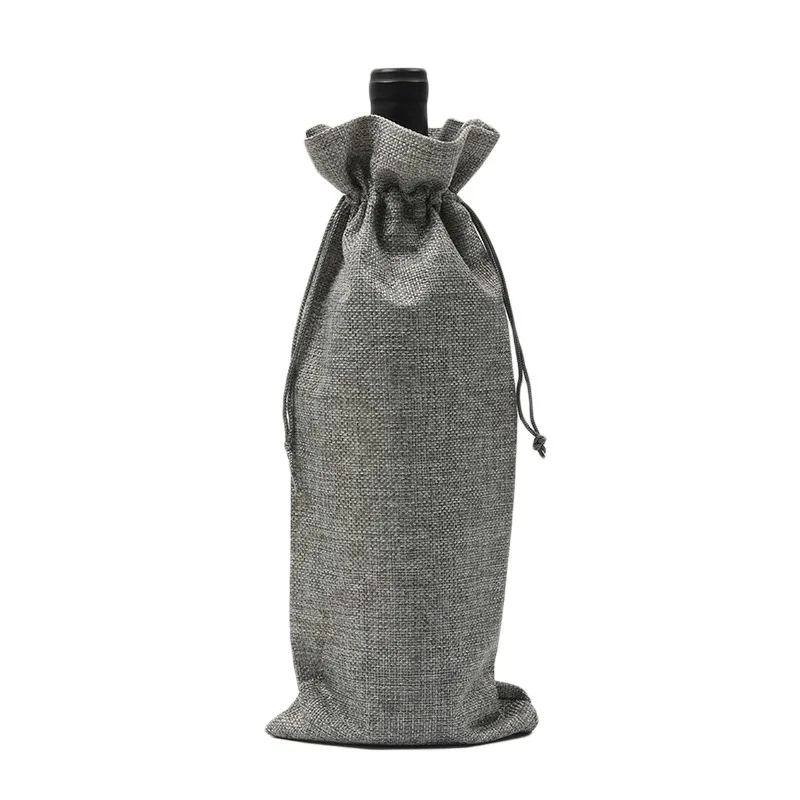 12PCS Burlap Wine Gift Bags with Tags & Jute Rope, Reusable Linen Wine Bottle Covers with Drawstring, Rustic Multicolor Jute Wraps for 750ml Champagne Bottles, Christmas Wedding Birthday Party Packaging 7