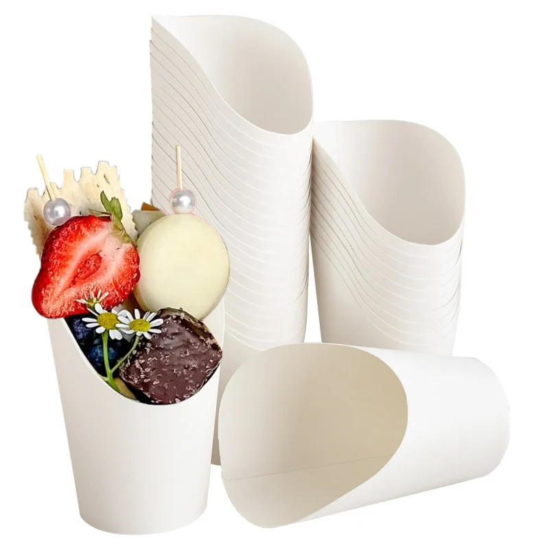 20/50pcs Kraft Paper French Fries Cups, Disposable Candy, Snack, Dessert Holders, Food Containers for Wedding, Birthday, Party Decorations, Eco-Friendly Takeout Cups for Catering, Events, Home Use - 图片 7