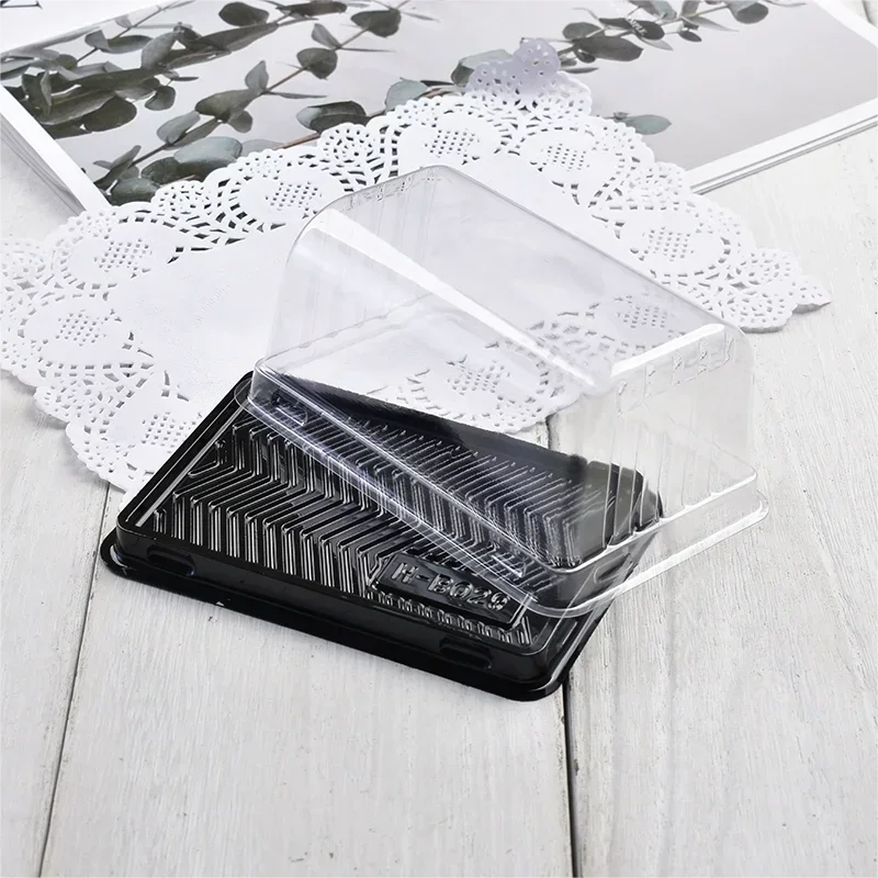 50Pcs Transparent Cake Boxes for Swiss Roll, Sandwich, Hot Dog, Yolk Pastry, DIY Baking Supplies, Food Packaging Containers, Party Favors and Gift Packaging - 图片 2