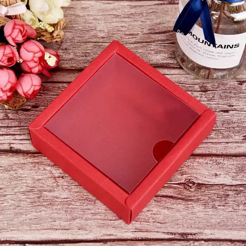 10Pcs Transparent Kraft Paper Gift Boxes with Clear Window, Multi-Size DIY Packaging for Handmade Soap, Jewelry, Candy Wrapping, Cookies, Cake, Bread, Party Decorations and Wedding Favor Display 7