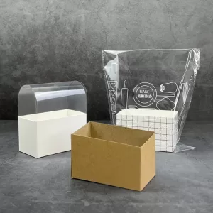 50pcs Kraft Paper Sandwich and Burger Takeout Boxes, Disposable Toast, Donut, Bread, Hamburger Packaging Containers, Oilproof Paper Trays for Bakery, Pastry, Party, Catering, Wedding Food Service