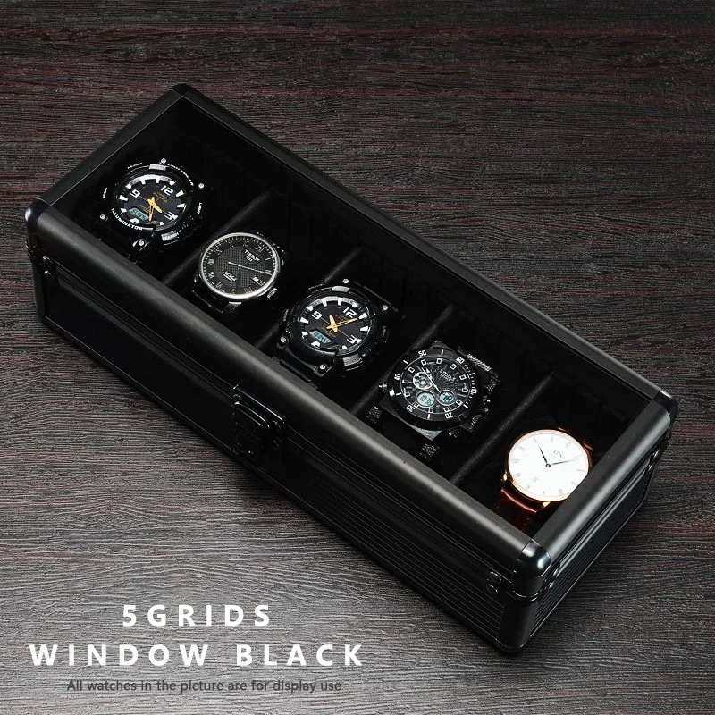 Aluminum Watch Display Case with 1/3/5 Slots, Portable Suitcase Organizer for Men & Women, Multifunctional Clock Storage Box, Watch Stand Holder, Jewelry Storage and Travel Case with Secure Compartments - 图片 14