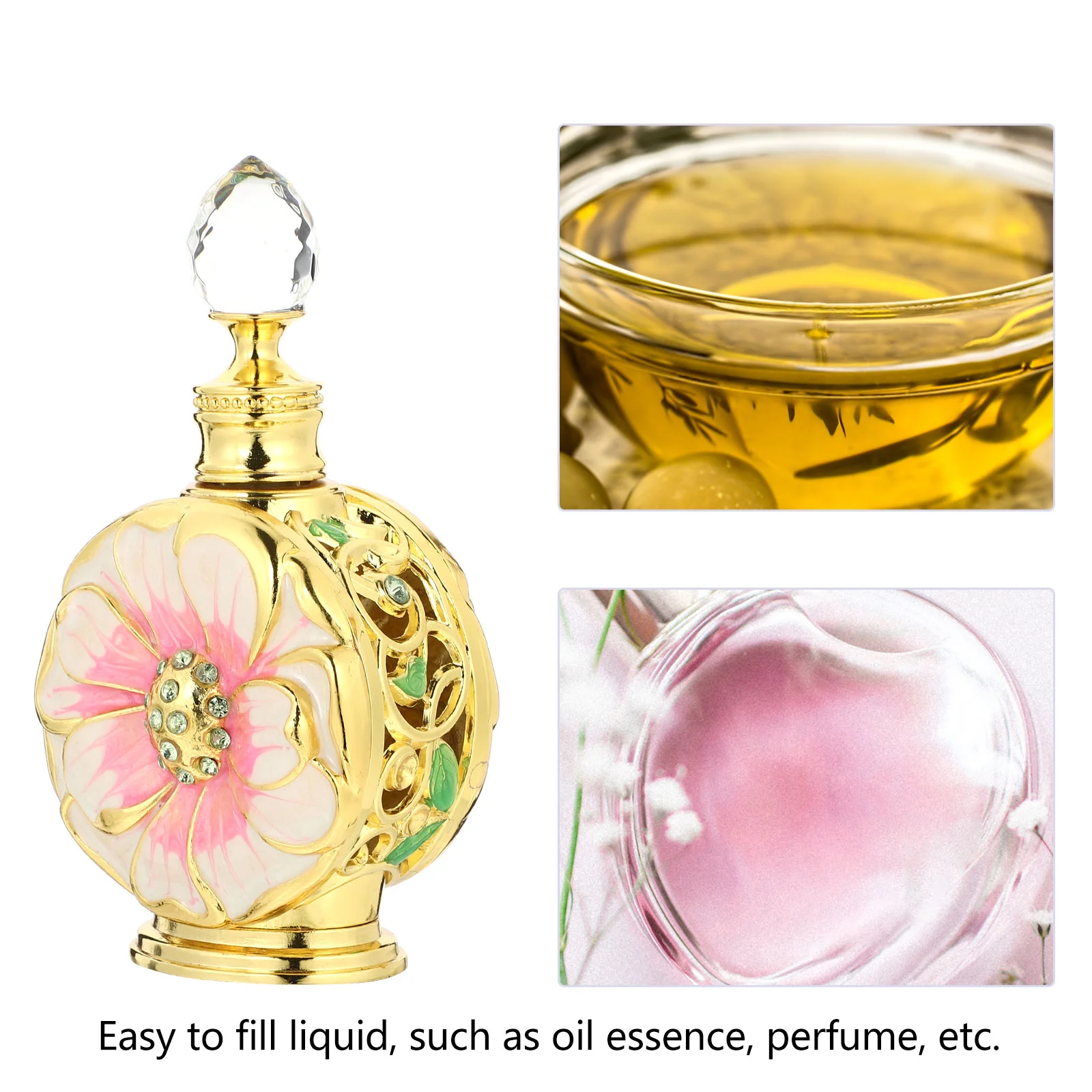 12ml Refillable Perfume Bottle for Women – Premium Arabic Essential Oil Spray, Apothecary-Style Fragrance Container, Travel-Friendly, Free Shipping, Elegant Arabesque Scent Storage for France and Middle Eastern Perfumes - 图片 3