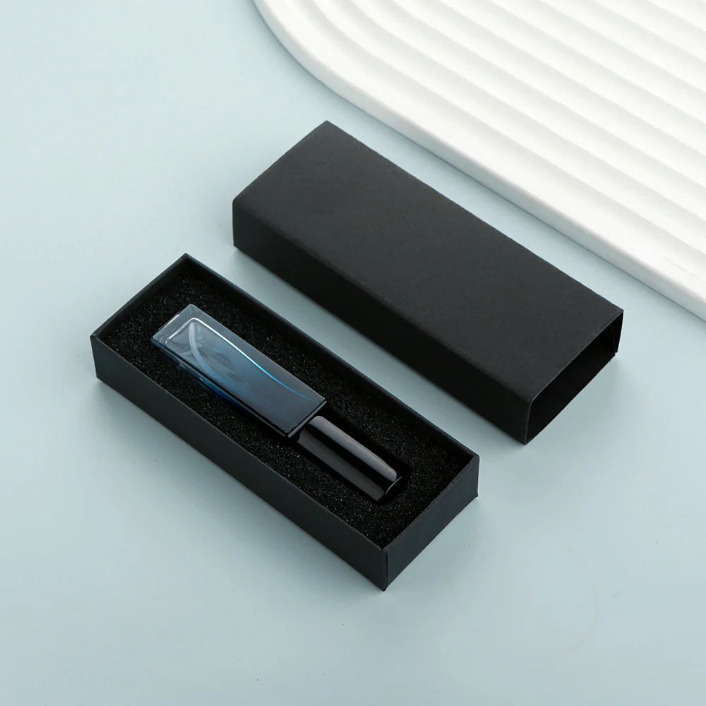 10PCS 10ml Blue Gradient Square Glass Spray Bottles with Box, Refillable Mini Atomizer for Travel, Cosmetic, Essential Oil, Liquid Storage Container, Portable Sample Bottles - 图片 12