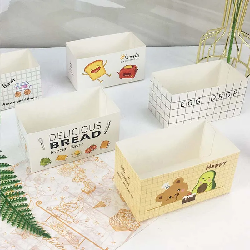 50pcs Disposable Food Packaging Boxes, Paper Sandwich, Toast, Burger, Cake Takeaway Containers, Wrapping Boxes for Breakfast, Lunch, Party, Wedding, Birthday, Anniversary, Restaurant, Bakery Use 4