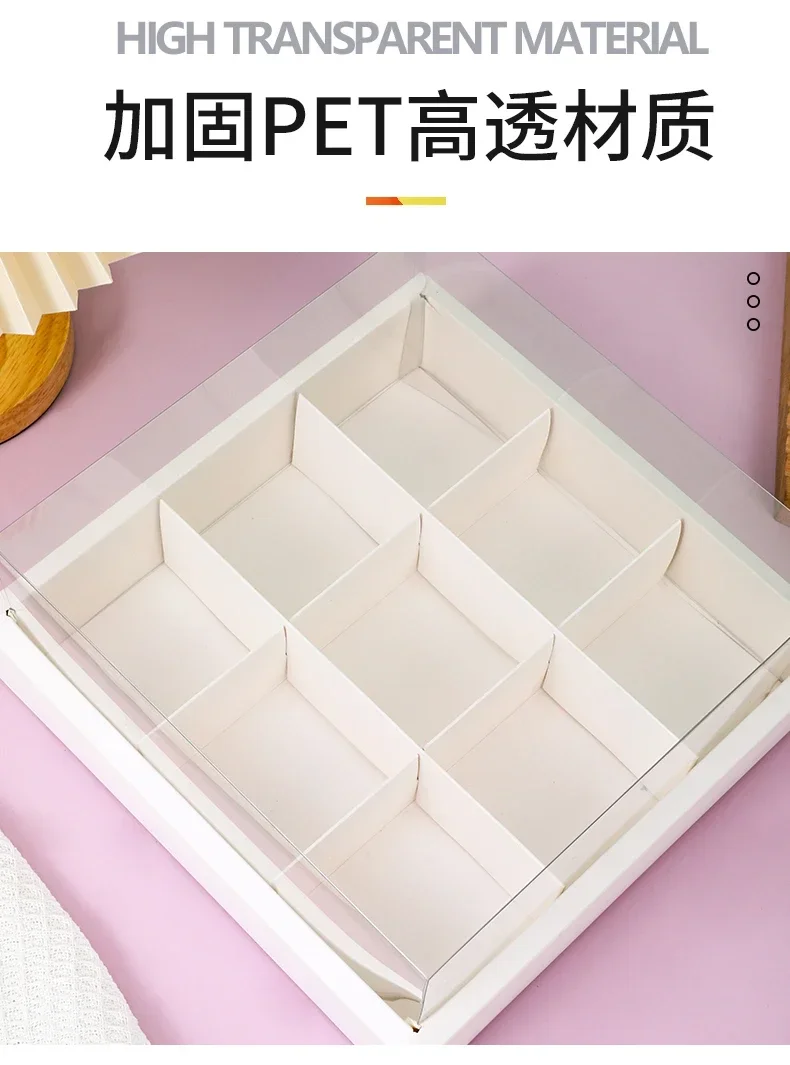 Why 87+ Bakeries Chose This: 10pcs Dessert Grid Boxes with 92% Transparency PET Lids – Foldable 6/9 Holes System Saves $2,400/Year in Freight Costs 6