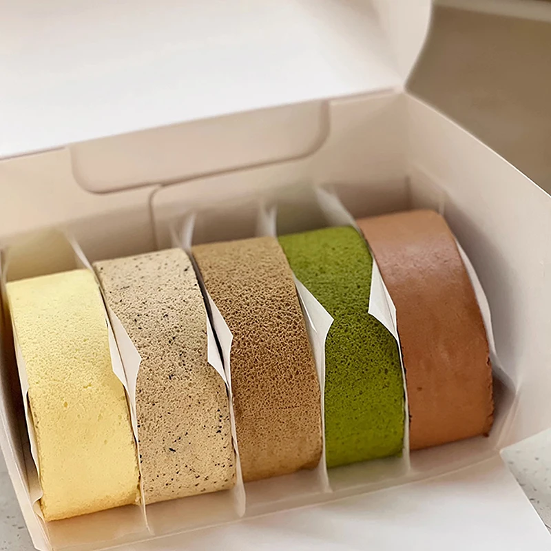 100 Sheets Non-Stick Cake Roll Side Liners, Oil-Proof Baking Parchment Strips for Cake, Bread, Cookies, Cheesecake, Pizza, Meat and Candy Wrapping, Durable Silicone-Coated Paper for Kitchen and Bakery Use 2