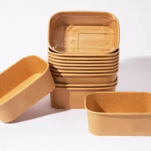 10Pcs Disposable Paper Lunch Boxes with Lids, Eco-Friendly Takeaway Containers, Kraft Food Storage Boxes for Fruit, Salad, Cake, Snacks, Meal Prep, Picnic, Party, Catering, Kitchen Accessories