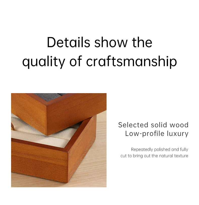 Ring Display Tray Wooden Ring Storage Stand with Microfiber Organizer | Jewelry Display Packaging Tray for Rings | Elegant Wooden Jewelry Holder Organizer for Retail Counter Showcase