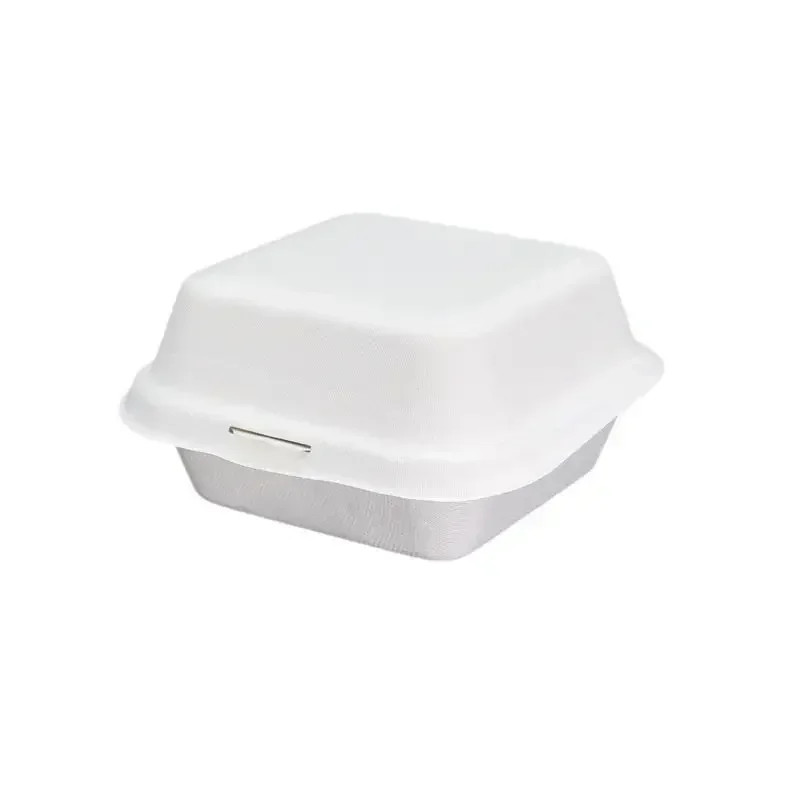 20/50pcs Square Embossed Paper Cake Boxes, 6-Inch Disposable Biodegradable Dessert Containers, Thick Lunch Cases for Hamburg, Tiramisu, Pastries, and Bakery Takeout Packaging - 图片 2
