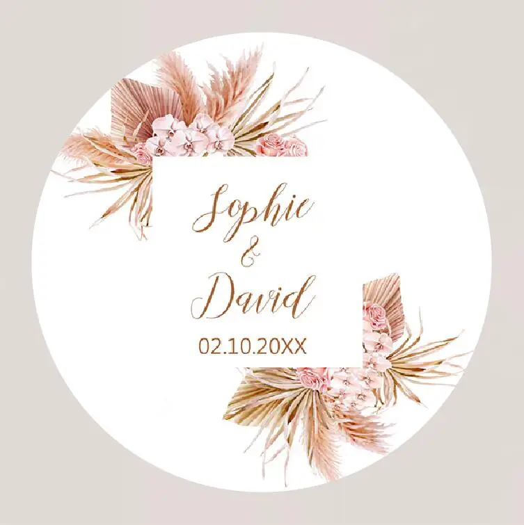 96-Pack Pampas Grass Wedding Stickers – Customizable Sealing Labels for Weddings, Baptisms, Birthdays, Party Decor, Personalized Gift Tags, Event Favors, DIY Craft Stickers for Celebrations 96-Pack Pampas Grass Wedding Stickers – Customizable Sealing Labels for Weddings, Baptisms, Birthdays, Party Decor, Personalized Gift Tags, Event Favors, DIY Craft Stickers for Celebrations - 图片 18