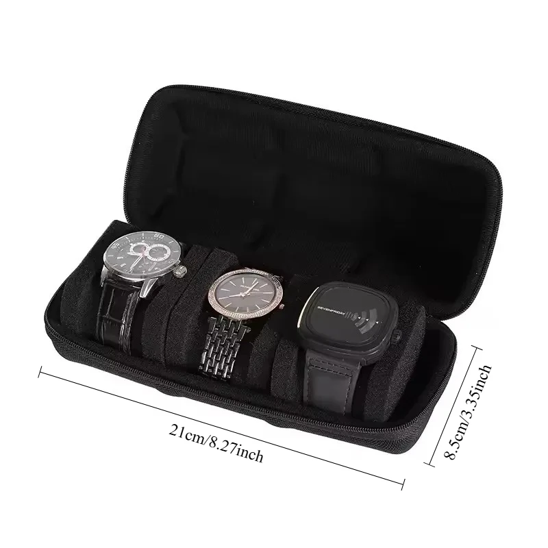 Travel Watch Organizer | 10-Slot Travel Watch Storage Box with Zipper Closure, Portable Anti-Fall and Shockproof Organizer Case for Wristwatches and Smart Watches, Durable Oxford Cloth Travel Watch Holder, Compact Gift Storage Pouch - 图片 7