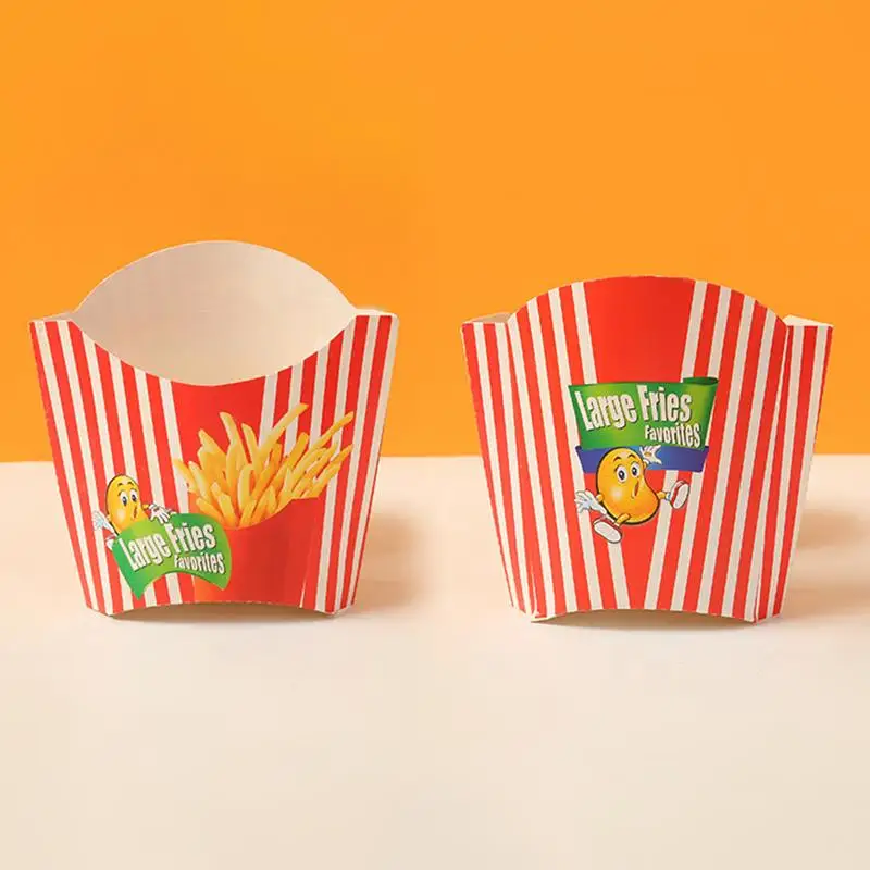 50PCS Disposable Paper French Fry Box Cups for Snacks, Charcuterie, Fruit, Salad and Fries – Eco-Friendly Takeout Packaging Containers for Food Trucks, Parties, Picnics, Catering, and DIY Snack Holders 7
