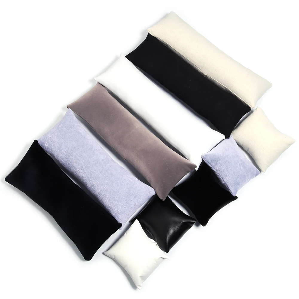 Bracelet & Watch Display Pillow Jewelry Cushion Holder – Soft Velvet PU Bangle Show Pad Photography Prop for Jewelry Store, Counter Display & Wholesale Organizer Accessories - 图片 6