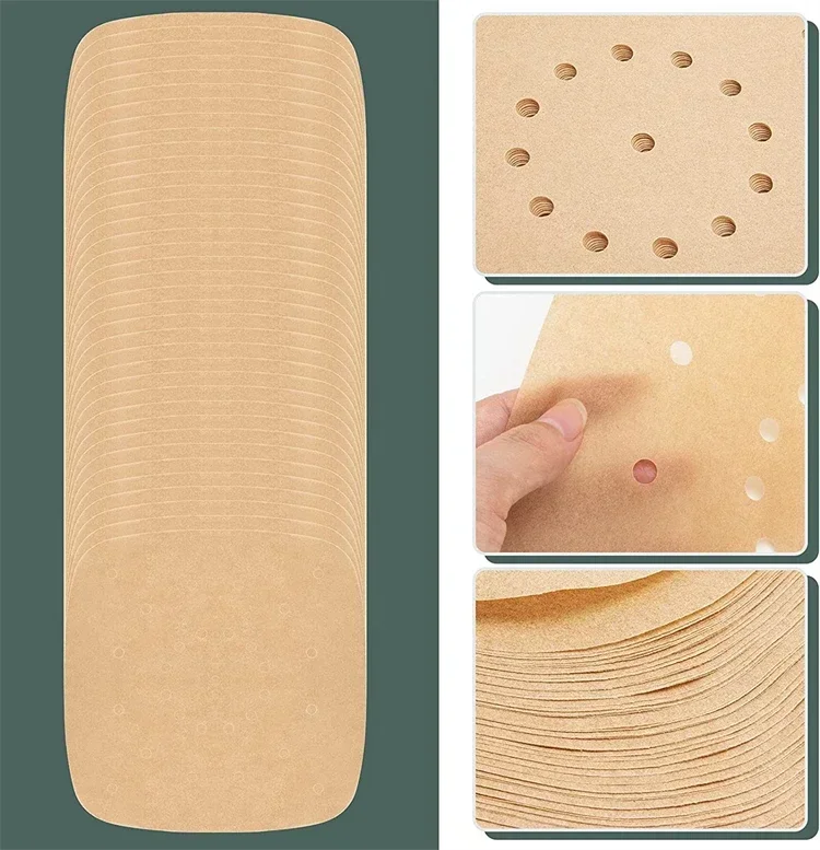 50/100 Pcs Square Air Fryer Parchment Paper Liners – Upgraded Disposable Baking Paper with Perforated Design for Frying, Cooking, Steaming and Oven Use 4