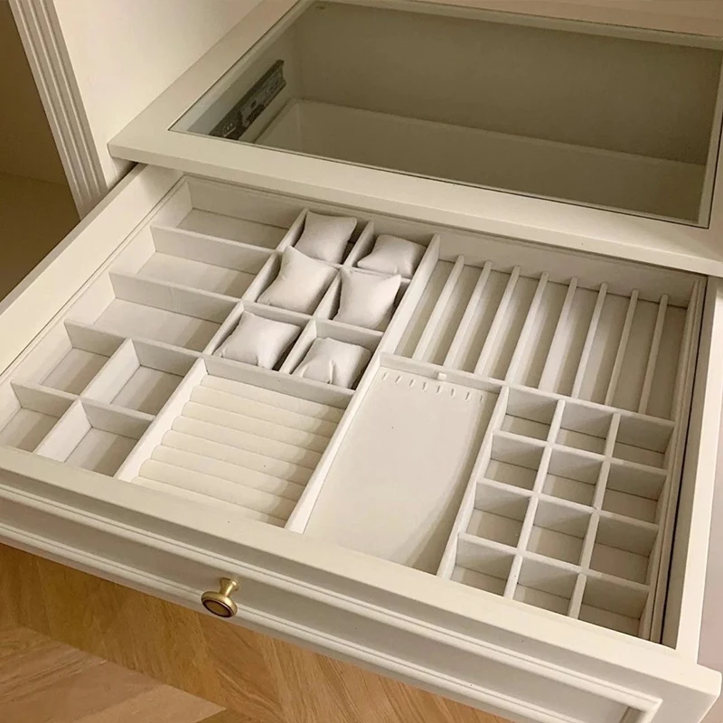 Velvet Jewelry Display Organizer Box Beige | Exquisite Jewellery Holder Tray for Rings Earrings Necklace Storage | Portable Velvet Jewelry Packaging Box for Home & Gift Use Velvet Jewelry Display Organizer Box Beige | Exquisite Jewellery Holder Tray for Rings Earrings Necklace Storage | Portable Velvet Jewelry Packaging Box for Home & Gift Use