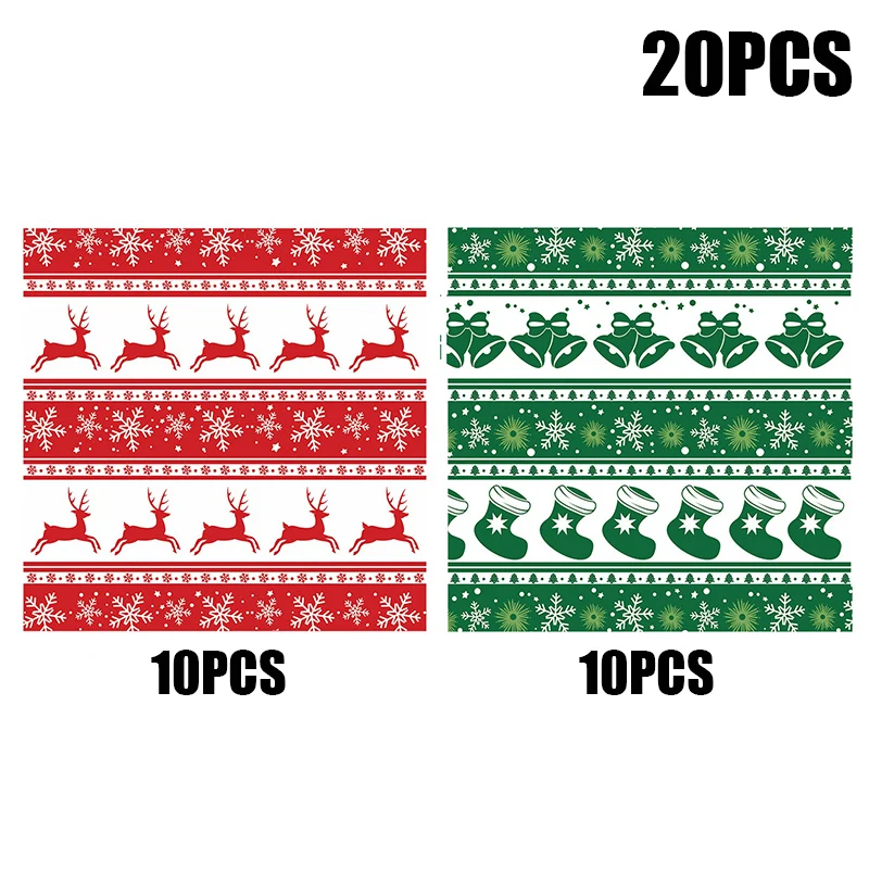 20pcs Christmas-Themed Greaseproof Deli Paper Sheets for Sandwiches, Burgers, Fries, and Snacks – Food-Grade Eco-Friendly Basket Liners for Holiday Parties, Baking, and Festive Food Presentation 10