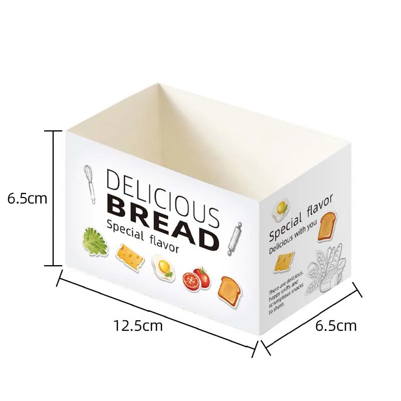 50pcs Disposable Food Packaging Boxes, Paper Sandwich, Toast, Burger, Cake Takeaway Containers, Wrapping Boxes for Breakfast, Lunch, Party, Wedding, Birthday, Anniversary, Restaurant, Bakery Use - 图片 14