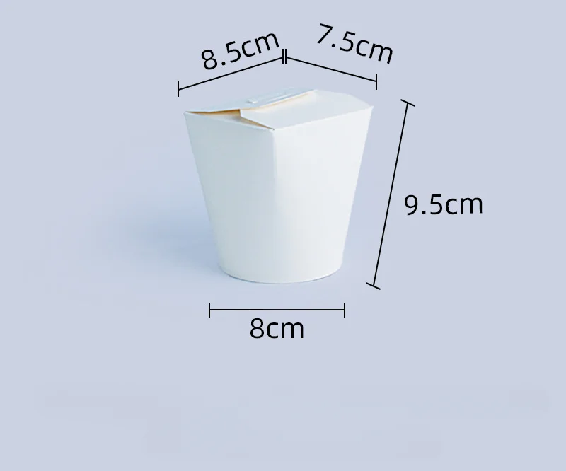 500pcs Disposable Kraft Paper Noodle Takeaway Boxes with Round Bottom, Eco-Friendly Fast Food Packaging for Pasta Salad Rice Snacks Takeout Restaurant Party Use - 图片 5