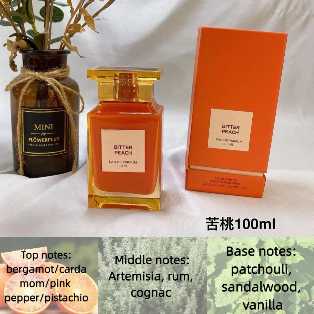100ML Original Perfume Bottle Set for Women and Men with Fine Mist Spray and Luxury Gift Box, Multiple Materials Including Glass, Acrylic, PET or Metal, Wood Rose Cherry Floral Fragrance, Long-Lasting Unisex Eau De Parfum 4