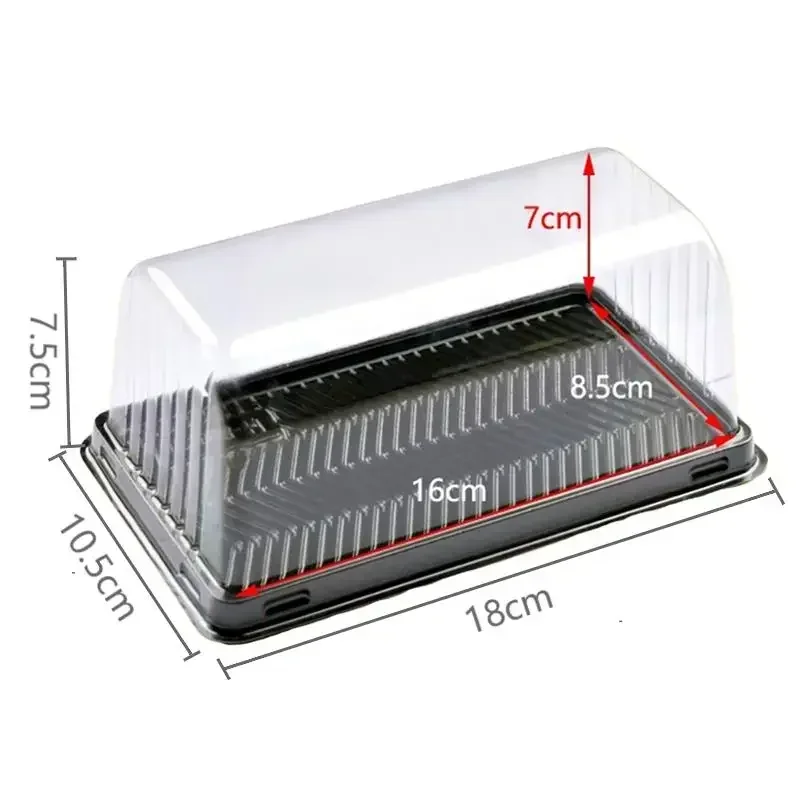 50Pcs Transparent Cake Boxes for Swiss Roll, Sandwich, Hot Dog, Yolk Pastry, DIY Baking Supplies, Food Packaging Containers, Party Favors and Gift Packaging - 图片 9